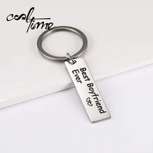 COOLTIME Роскошный брелок с гравировкой кольцо для ключей пара из