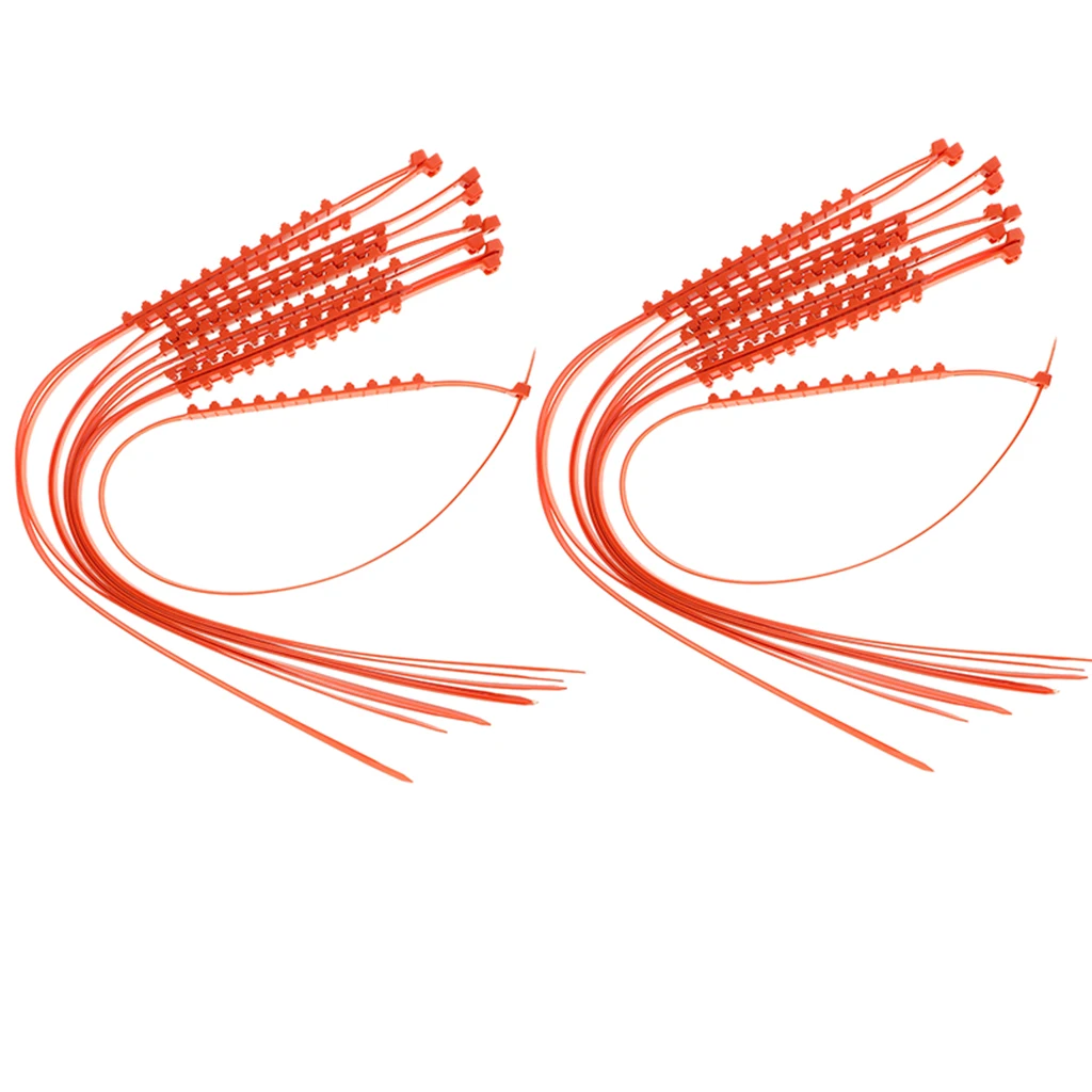 Car Snow Chains, Anti-slip Tire Cable Tire Chain for Most Cars, Pickups, and SUVs - Set of 20Pcs, Orange