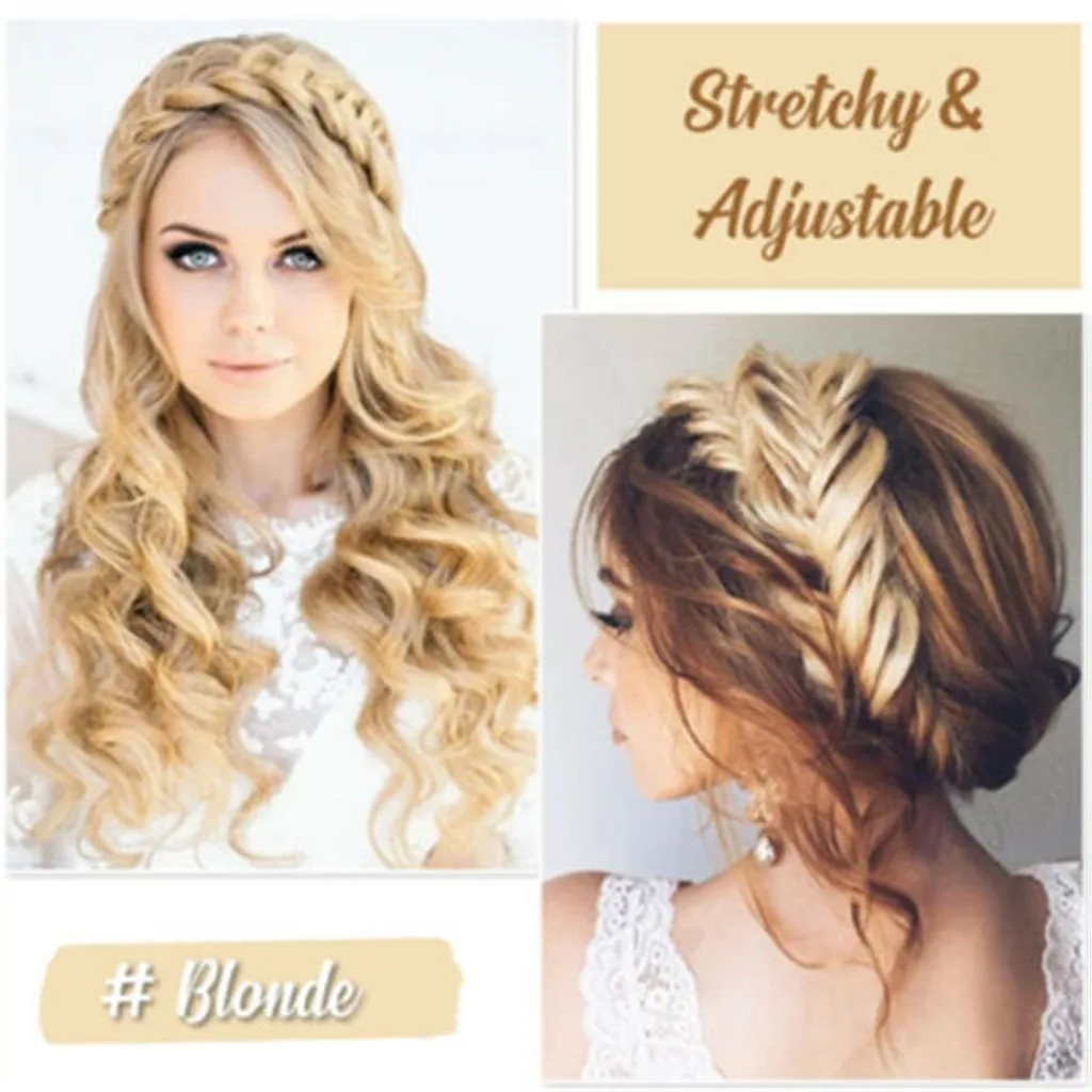 JAYCOSIN Accessory Trendy Wild Lady Synthetic Wig Braided Hair Band Design Simple Elastic Twist Headband Princess Hair 1217#2