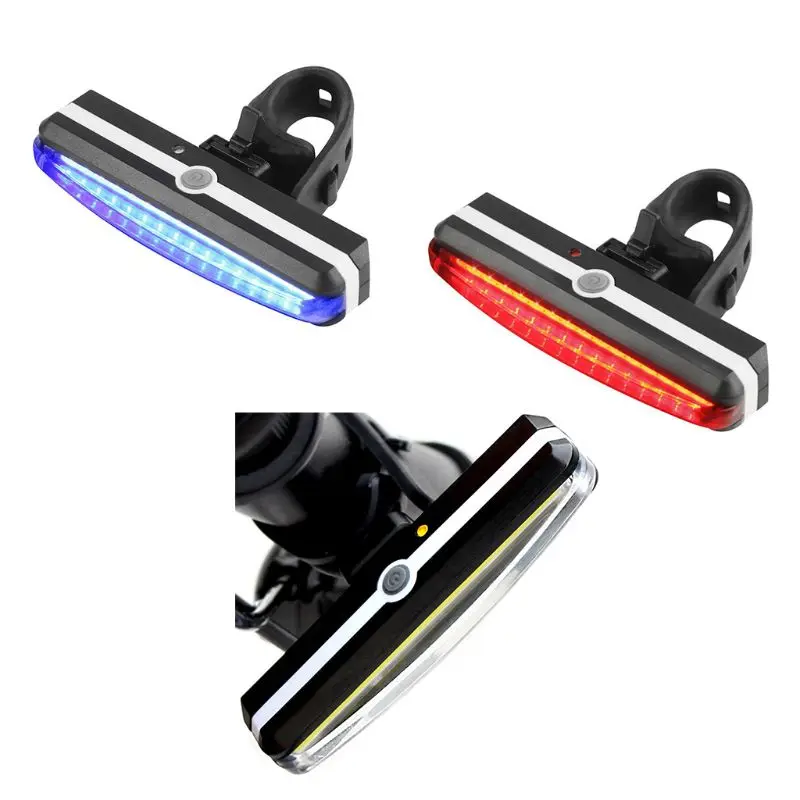 Ультра яркий велосипедный фонарь USB Перезаряжаемый велосипедный задний фонарь высокой интенсивности задний светодиодный ночной открытый велосипедный фонарик безопасности