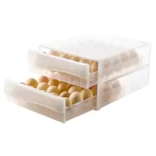 Пластиковый ящик для хранения яиц, 2 слоя, органайзер для дома, большой чехол для яиц, контейнер для хранения яиц, лоток для хранения яиц, держатель для дома, кухни