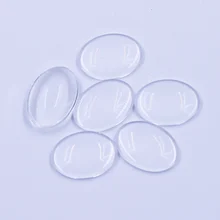 

10Pcs Dome Cabochons Seals Clear Oval Glass Fashion Jewelry DIY Finding Crafts 25x18mm