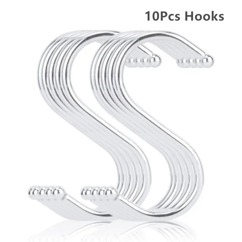 10Pcs Hooks 9/10/12 шт. силиконовых кейсов Пособия по кулинарии набор посуды с антипригарным покрытием шпатель лопата с деревянной ручкой Пособия по кулинарии Набор инструментов с ящиком для хранения Кухня инструменты - Цвет: 10Pcs Hooks
