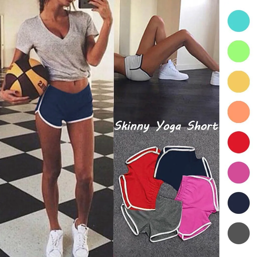 Sports Shorts Gym Jogging Running Shorts Women High Waist Lifting Push Up Tight Sweatpants Workout Training Fitness Yoga Pant