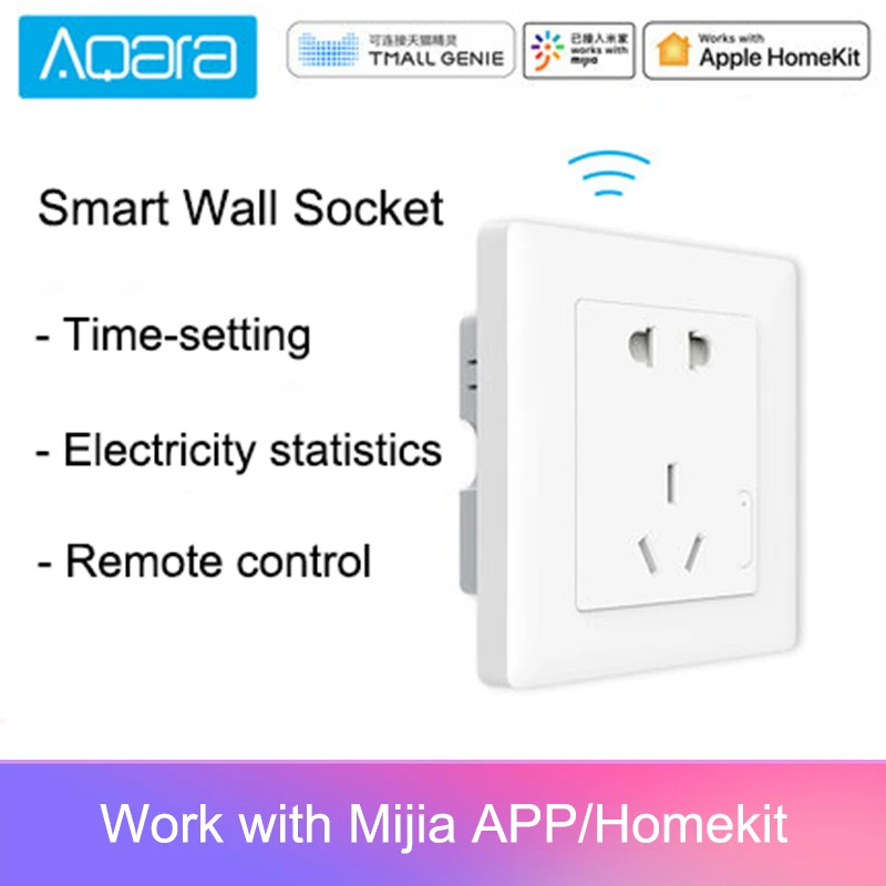 Умная розетка Aqara ZigBee беспроводной выключатель для умного дома работает с
