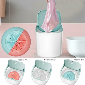 

Mini Washing Machine Portable USB Ultrasonic Turbo Automatic Household Dehydrated Laundry Washer Travel Washing Machine