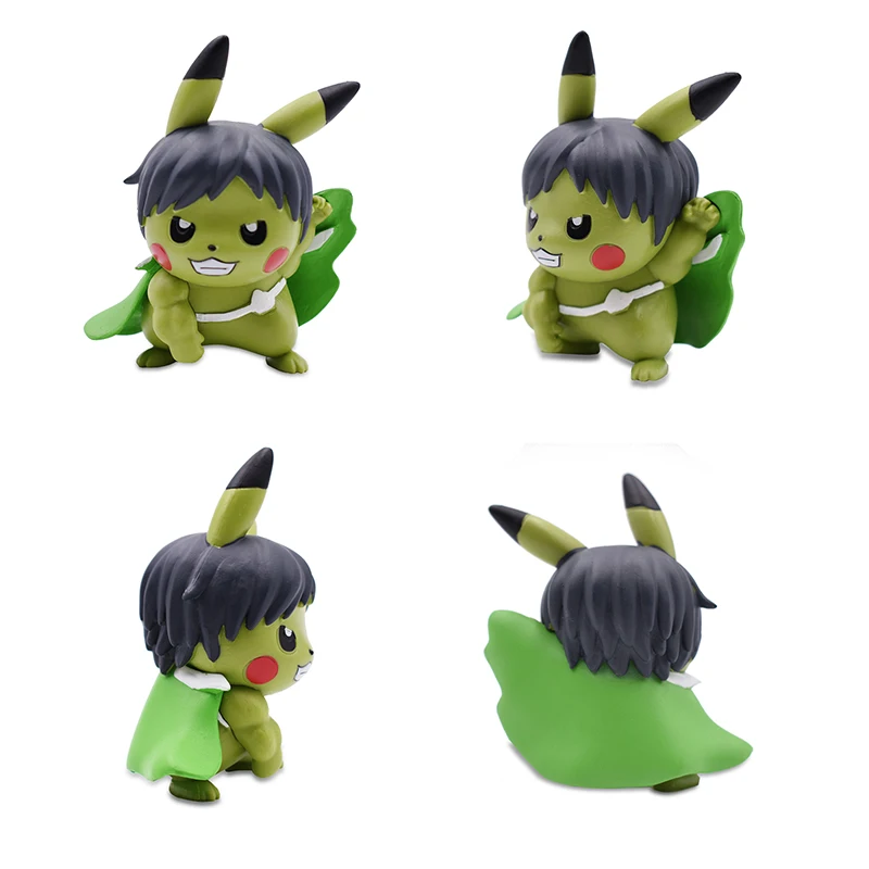 10 см Статуэтка аниме из поливинилхлорида Пикачу Косплей Nendoroid Герои Железный человек Тор Капитан Америка Халк c ПВХ игрушки, куклы фигурки подарок