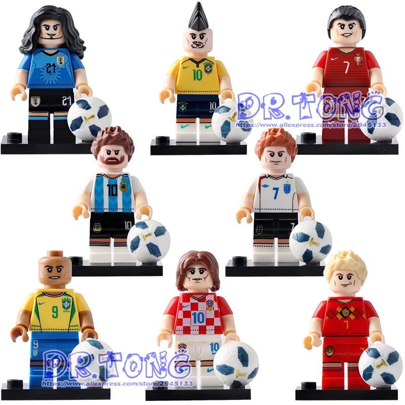 

50pcs Professional football player Bryant Labron James Figure Action Collection building Bricks toy XT1003