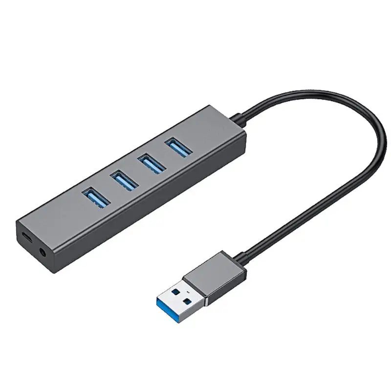 Серый Usb-хаб 3,0 Мульти USB 3,0 концентратор USB разветвитель 5 Гбит/с S94-U высокоскоростной 4 порта TF для ПК Компьютерные аксессуары - Цвет: Серый