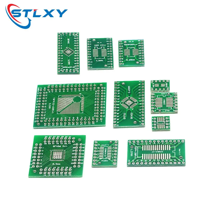 SMD-zu-DIP-Adapterplatinen Set 35-teilig – Für SOP, MSOP, SSOP, TSSOP, SOT23, DIP