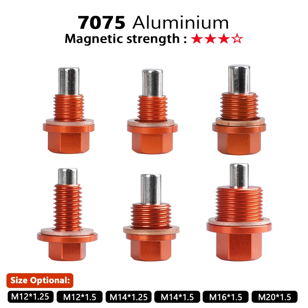 Titanium Alloy M12 M14*1.5MM Engine Dress Up Magnetic Oil Drain Plug Package Oil Sump Drain Plug Nut For Honda Mitsubishi