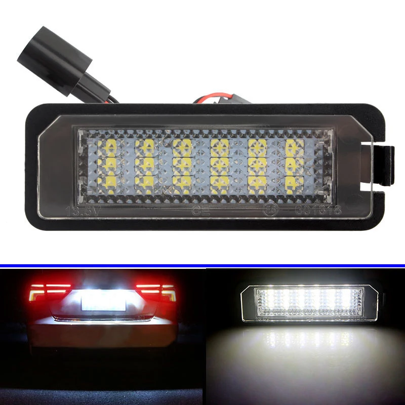 2x светильник для номерного знака 18 светодиодный VW GOLF 4 5 6 7 6R Passat B6 Lupo Scirocco Polo