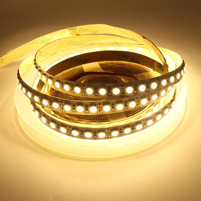 Тёплый белый 5 м 12 В 12 В Светодиодная лента, светильник 5050 SMD 120 светодиодный s/m ленточный светильник, стабильный гибкий светодиодный светильник для украшения дома своими руками, теплый белый/RGB - Испускаемый цвет: Тёплый белый