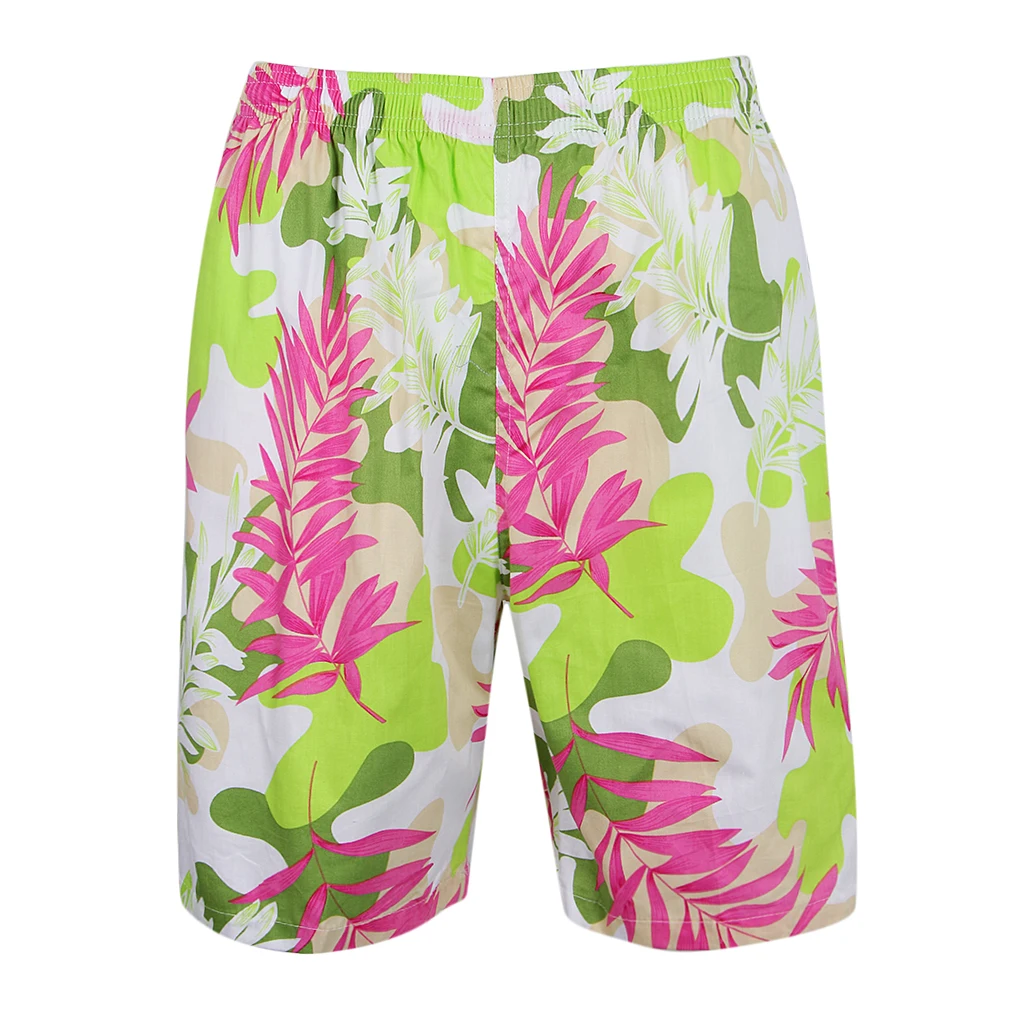

Trendy Men Hawaiian Shorts Casual Beach Palm Tree Pattern Holiday Luau Tropical Swim Trunks Stags Party Shorts