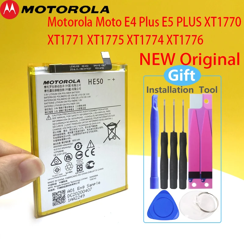 100% новый аккумулятор HE50 5000 мАч для Motorola Moto E4 Plus XT1773 XT1775 E5 мобильный телефон