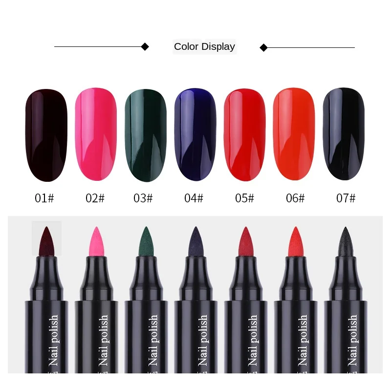 

Nail polish pen lazy pen multi-color optional solid color durable waterproof quick-drying nail polish pen manicure tool