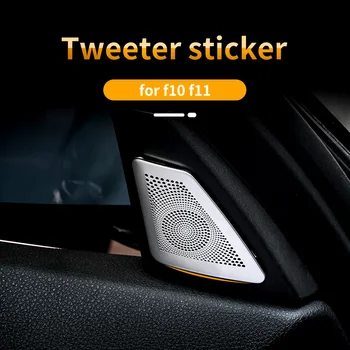 

Car front door tweeter cover sticker For BMW F10 5 series ABS plated high range speaker lid beautify treble horn loudspeaker