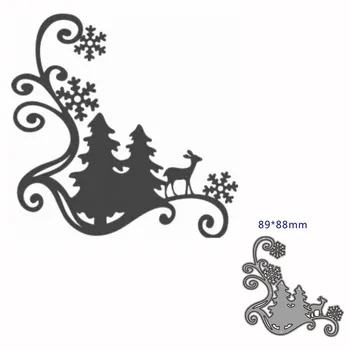 

metal cutting dies cut die mold Christmas deer decoration Scrapbook paper craft knife mould blade punch stencils dies