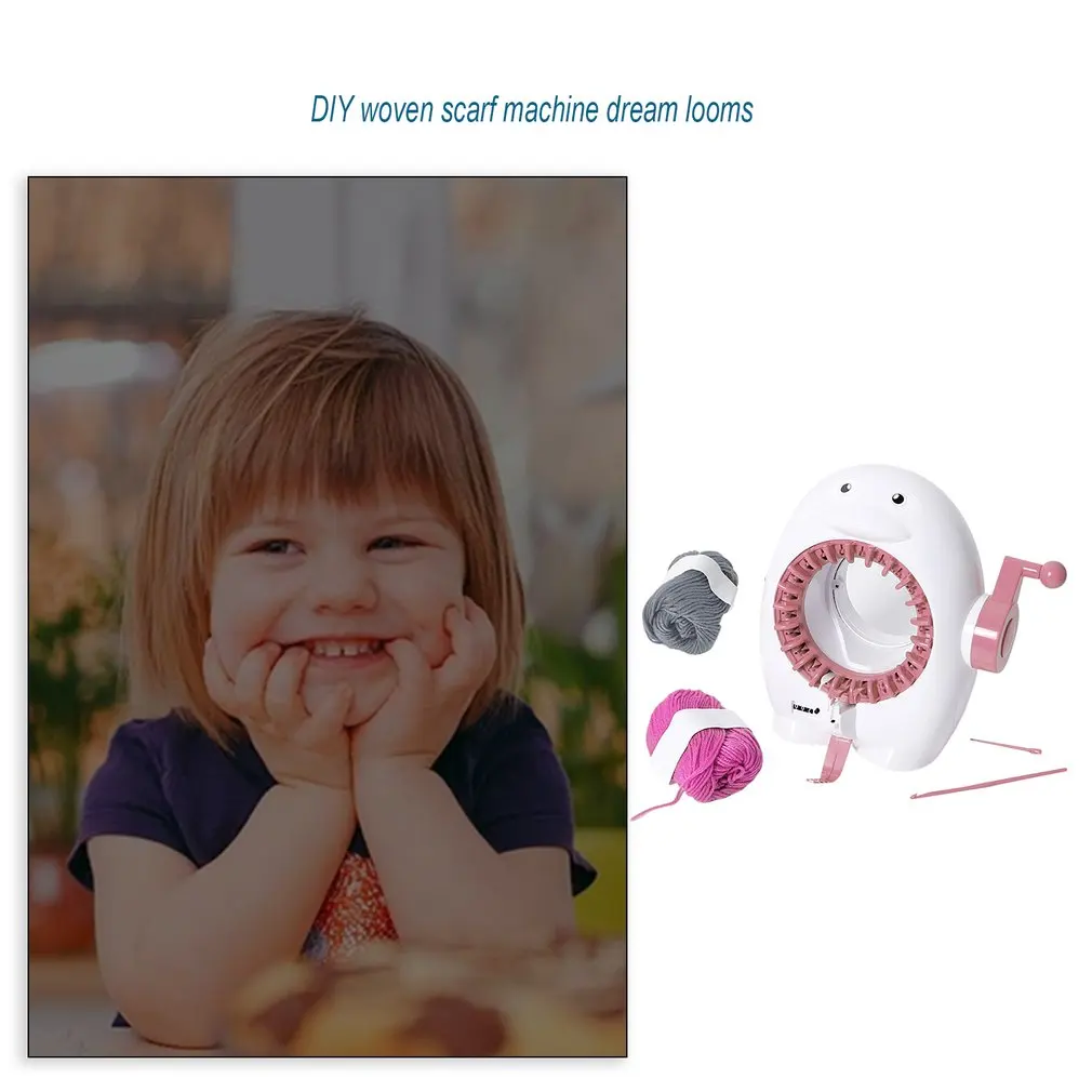 Diy Woven Scarf Machine Cartoon penguin Plastic Needle Sewing Tools DIY Hand Knitting Loom for Scar