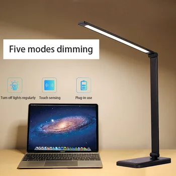 

Led smart desk lamp mobile phone wireless fast charging 5 Mode USB reading lamp Free shipping for bedroom table lamp