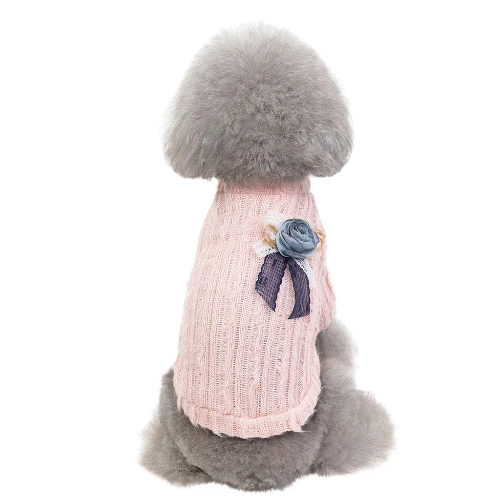 2019 New Dog Sweater Pet Solid Color Sweater Autumn And Winter Fashion Keep Warm Dog Cat Clothing Jersey Perro Maglioni Per Cani