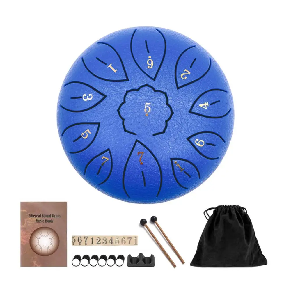 Musical-Instrument Sticker 11 with Bag for Beginner Percussion Notes Tank-Drum Hand-Pan