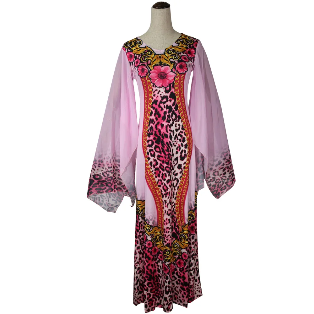 Африканский дизайн принт Leapord Dashiki платье Базен рукав летучая мышь Макси халат платья рубашка толстовки Дашики традиционный хипстер - Цвет: style 1