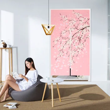 

Japanese Artistic Style Sakura Door Curtain for Home Kitchen Door Decor