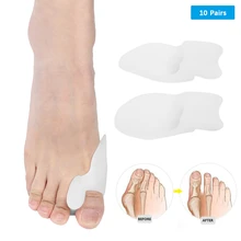 10 Pairs Washable Reusable Toe Separator Universal Silicone Super Comfortable Insole Correction Foot Pad Arthritis Pain Nursing