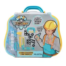 Детский инструмент для ремонта моделирования, набор инструментов для мальчиков, игрушка-конструктор, Жесткий Чехол для переноски, популярный игровой домик, набор инструментов для маленьких мальчиков