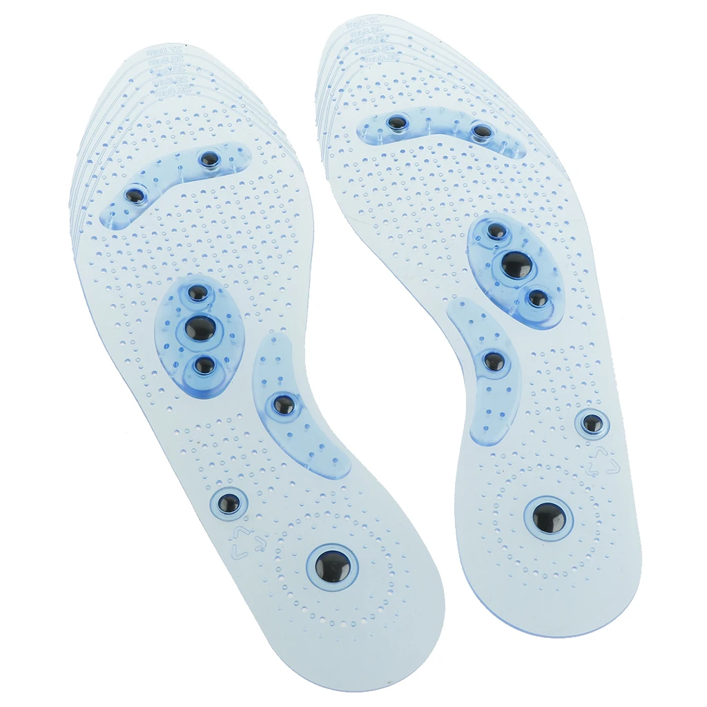 

Transparent Women Men Adults Acupressure Point Magnetic Massage Insoles Shoes Cushion PAIN STRESS FATIGUE RELIEF