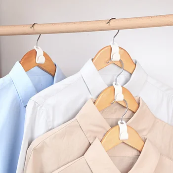 

6*2CM Hanger Hook Connection Hooks Multi-purpose White 6Pcs Extension Hook Clothing Rack PP Space Saver