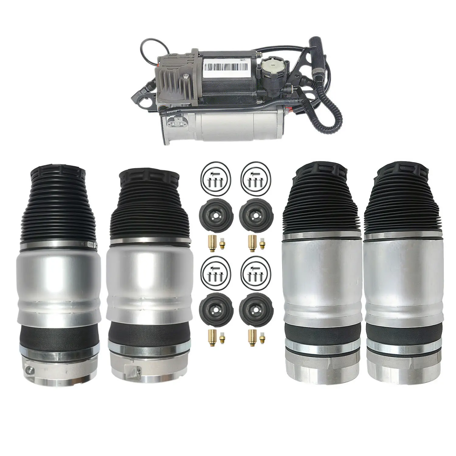 AP01 для Audi Q7 4 воздушных подвески и 1 компрессорный насос 7L6616403B 4154033050 2007-2016 4L0698007A