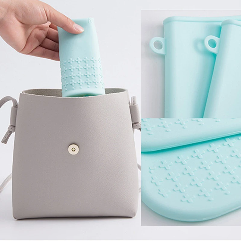 New High Quality Reusable Silicone Shoe Covers Outdoor Non-slip Waterproof Thick Rain Boots Overshoes Protector Shoe Accessories