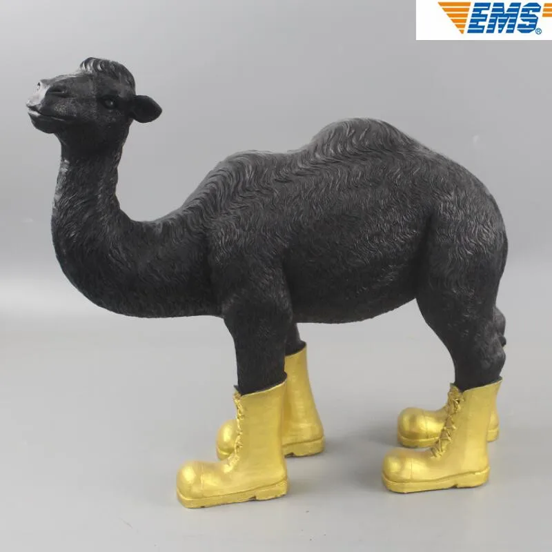 Статуэтка медный верблюд в скандинавском стиле Llama винный шкаф Современная Гостиная Мода простое рукоделие Смола Украшение модель Y1013