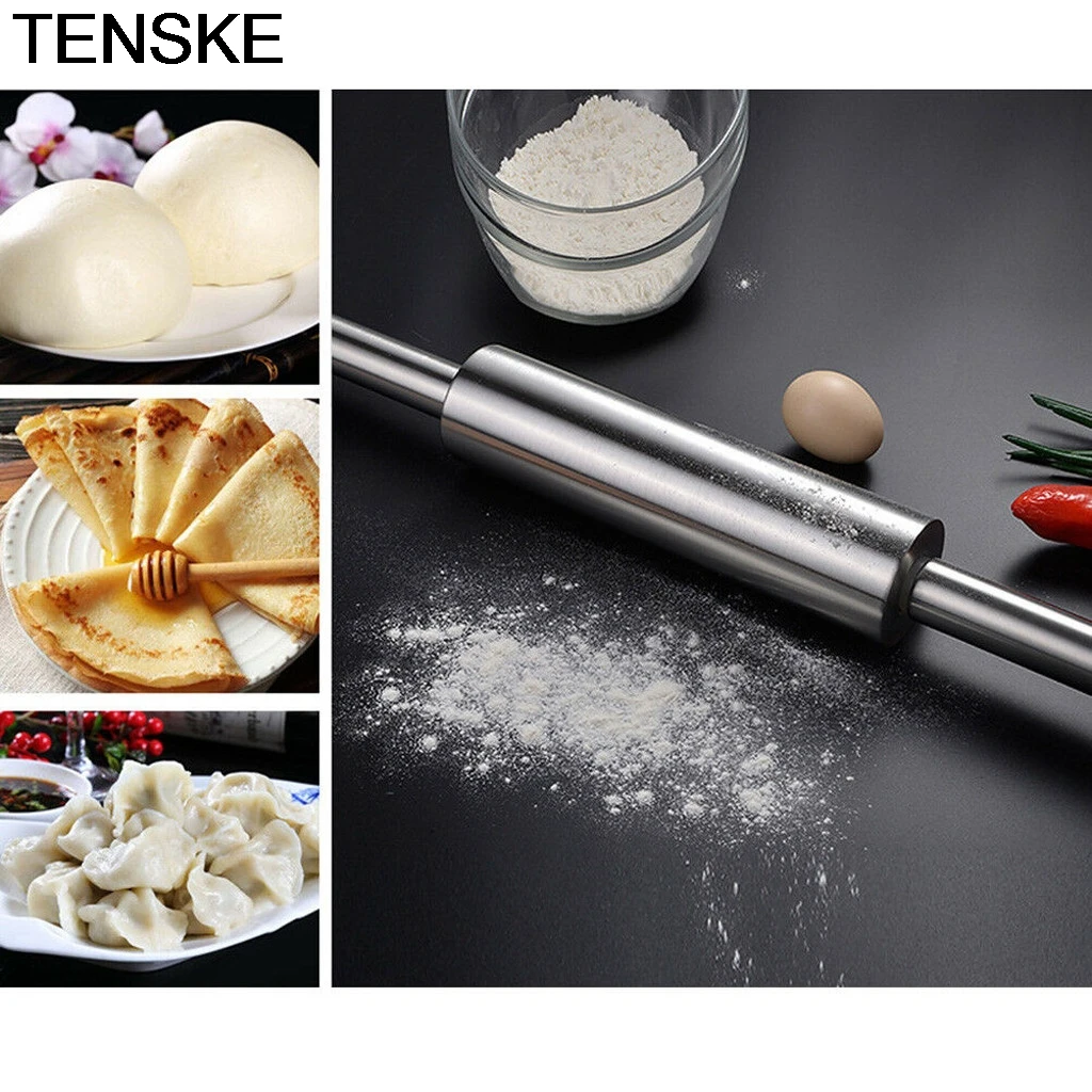 TENSKE Скалка из нержавеющей стали Glide Fondant Rolling помадка торт тесто украшение торт ролик ремесла инструмент для выпечки и готовки SE