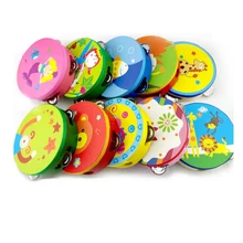 15 см Детский Музыкальный барабан игрушка развивающий мультфильм музыкальный барабан игрушечный молоток инструмент ручной звук барабан детские игрушки для детей