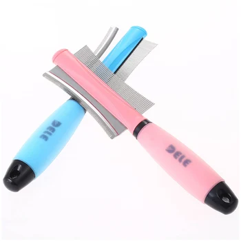 

Dog cat hair remover brush scrap skins blue Pink double purpose pet grooming tool wholesale