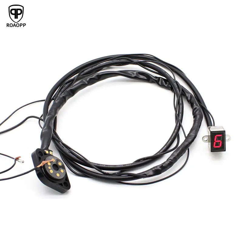 

ROAOPP Motorcycle Gear Display Digital Gear Indicator Motorcycle Display Shift Lever Sensor 6 Gears for Benelli Bn302 BN300