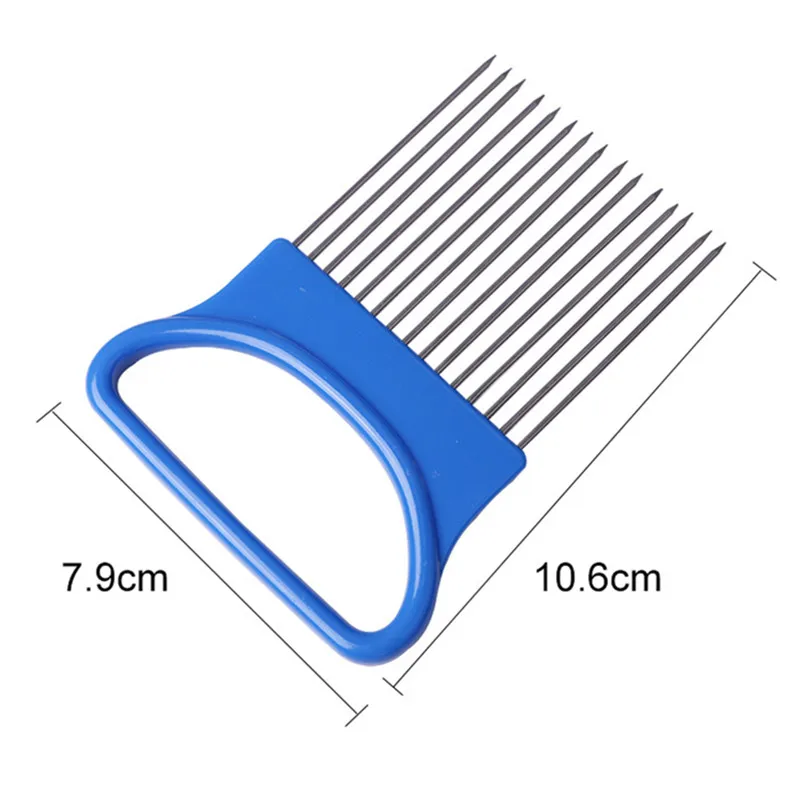 1 шт. лук Томатный Овощной нержавеющая сталь многофункциональный режущий направляющий держатель картофеля режущее приспособление кухонный инструмент