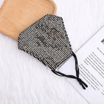 

Colorful Bling Sequin Adjustable Washable Reusable Decoration Accessories Party Club Face Jewelry Gift Glitter Mask