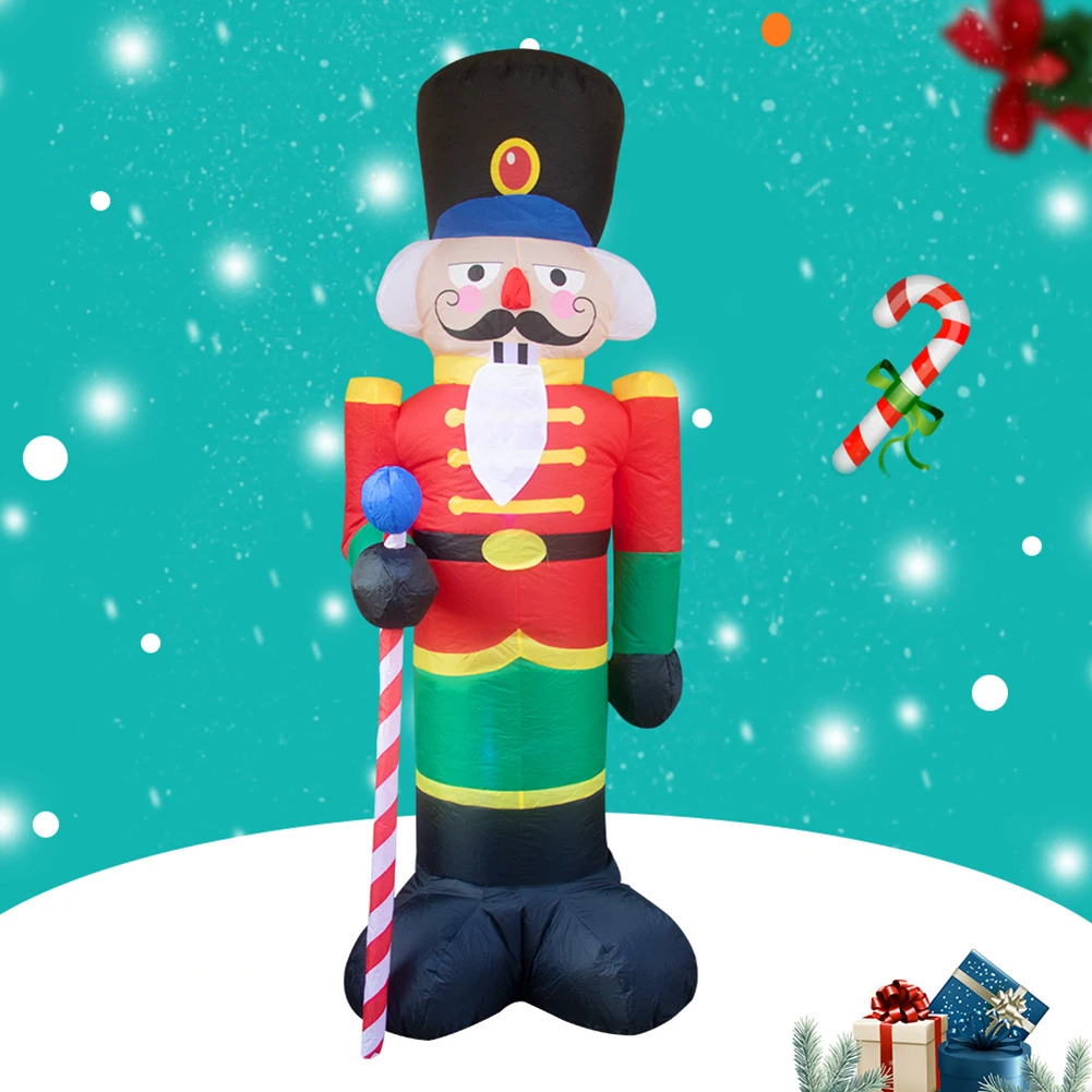 

Christmas Inflatable LED Gingerbread Man Cookie with LED Lights Indoor Outdoor Yard Airblown Decoration Fun Xmas Party Display