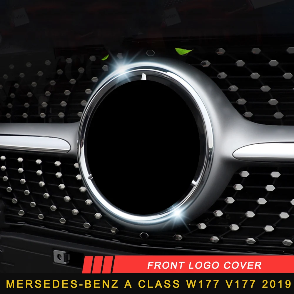 

For Mersedes-benz A Class W177 V177 2019 Auto Car Front Logo Cover Trim Accessories Sticker