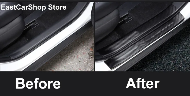 Car Door Threshold Protective PU Leather Sticker Accessories Door Sill Welcome Pedal Cover for Toyota RAV-4 RAV4 2021 2020 2019