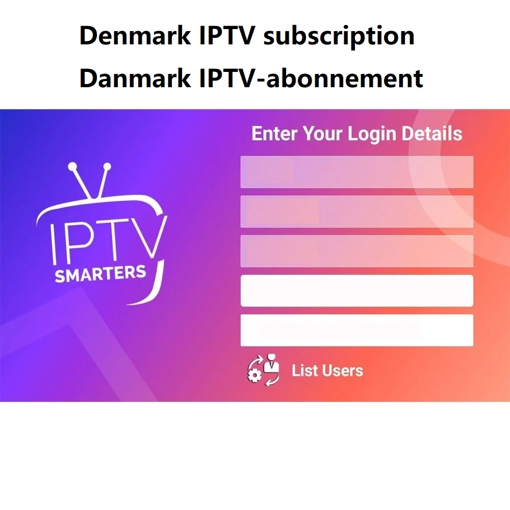 

Danmark IPTV Abonnement 12 months M3U Smarters pro Subscription Support Smart TV Firestick Android Enigma2 TV box MAGBOX