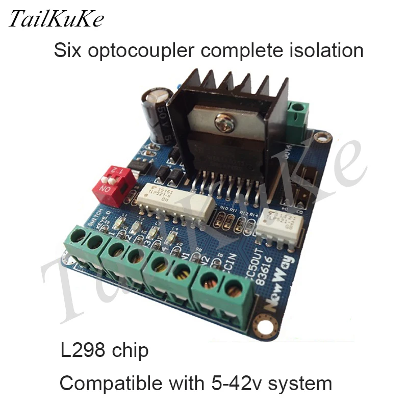 

L298N Motor Drive Module/DC/Stepper Motor Drive/Six-Photocoupler Full Isolation [Video Course]