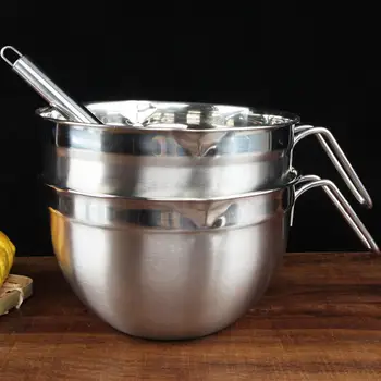 

Stainless Steel Bowl with Handle for Beat Eggs Knead Dough Stir Fruit Salad Bowl