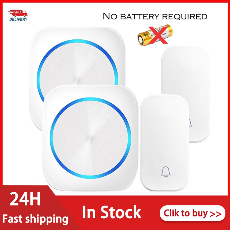 Timbre inalámbrico inteligente Universal para la UE, función de bienvenida para el hogar, sin batería, 4 modos, entrega rápida