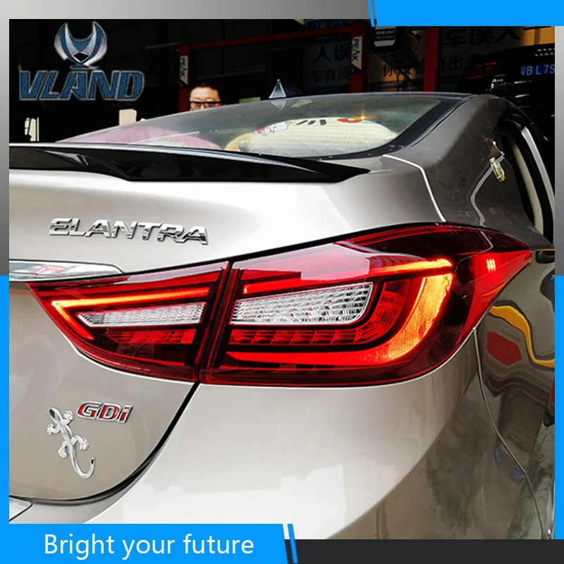 4 шт. светодиодный задний фонарь для Hyundai Elantra 2012 2013 2014 2015 2016 2017 с сигнальным