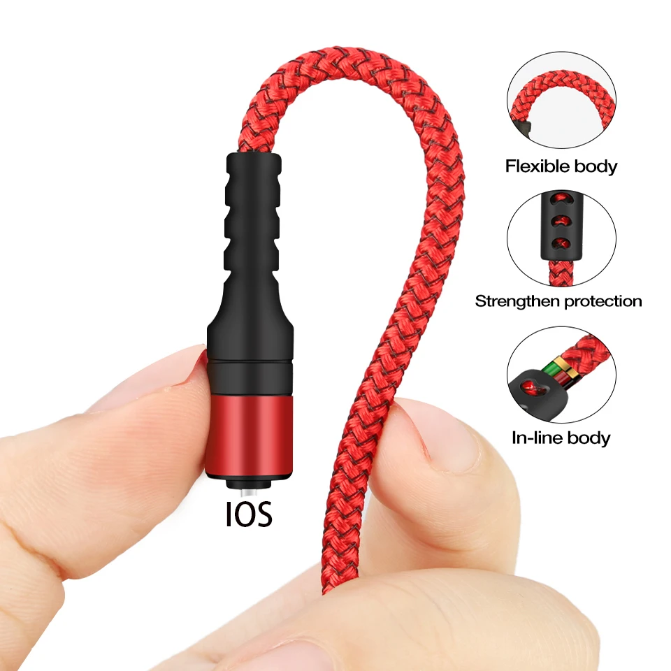 3 в 1, USB кабель, быстрая зарядка, зарядное устройство Micro для освещения, usb type C, универсальные кабели для мобильных телефонов для iPhone, samsung, Xiaomi, шнур